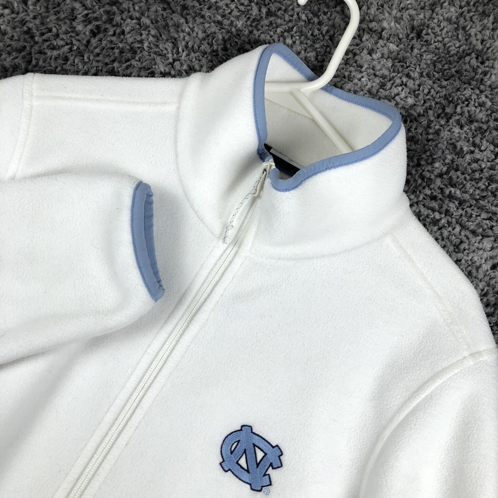 North Carolina Tar Heels Jacket Womens XL‎ White NCAA Basketball Columbia Fleece